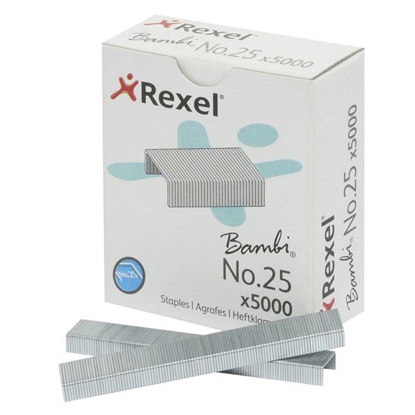 Rexel Bambi No. 25 Staple Pins - 21/4 (pkt/5000pc)